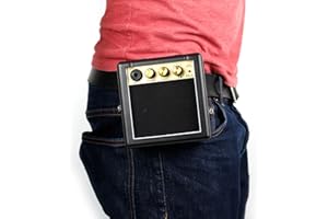 Bray Mini Compact Electric Guitar Amp For Fender, Gibson, Yamaha, Ibanez, Rockburn, Lindo & Jaxville Guitars With Belt Clip In Black - 9V Battery Powered (Included)