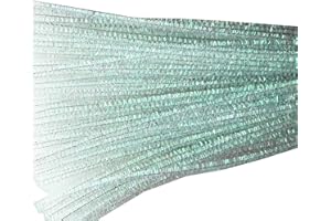 Carykon Pack of 100 Glitter Tinsel Creative Arts Pipe Cleaners - 12 Inch (iridescent White)