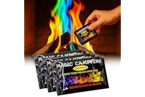 SUNLIFER Magic Flames Fire Colour Changing: Mystical Fire Sachets Change Color For Fire Pit,Bonfire, Outdoor, Garden 20G 25 Packets