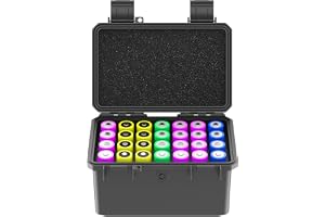 KIWIFOTOS Batterifack, vattentätt batterifack, batterihållare, 28 fack 18650 batterifack för camping