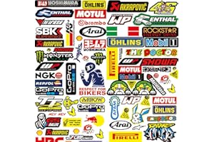 AHLMA 3 Piezas Pegatinas Racing Moto Pegatinas para Coche Exterior Tuning Pegatina Adecuado para Motocicletas Monopatines Coches Cascos de Scooter Y Motos de Motocross（Tipo B）