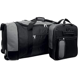 thumbnail image 2 of Heavy-Duty Rolling Duffle Bag, 60-100L Expandable Wheeled Cargo Holdall For Travel & Sports, Lightweight Soft-Side Suitcase With 2 Wheels 2 of 5