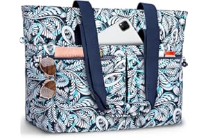 ENONEO Grand Sac de Plage avec Fermeture Éclair 45L XXL Famille Sac de Plage Imperméable Piscine Sacs Cabas Femme Voyage Pliable Beach Tote Bag pour Plage Piscine Gym Vacance