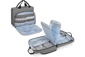 Trunab Bolsa de Estetoscopio Estuche para Estetoscopio Gris, Compatible con 3M Littmann/MDF/ADC y Otros Accesorios, Botiquín de Primeros Auxilios Vacío, Bolsa de Farmacia con Varias Bolsitas