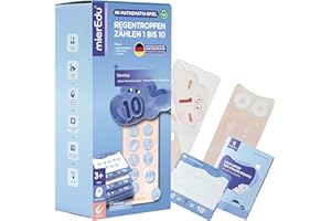 mierEdu MI Mathematikspiel Magnetspiel I Regentropfen zählen 1 bis 10 I Rechnen Lernen I Mathematik Spielzeug für Kinder I Spielzeug ab 3 Jahre