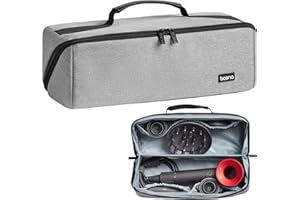 Veki Reise Tasche für Dyson Airwrap Styler und Shark, Aufbewahrungstasche für Dyson Supersonic, Warmluftbürste Haartrockner Tragetasche für Frisur-Werkzeug und Umfangreichem Zubehör (Oxford-Grau)