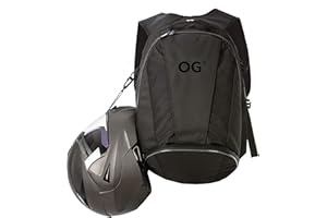 OG Original Czarny Rozszerzalny Plecak Motocyklowy EZ-Rider PRO o Pojemno?ci 28-35L, Torba na Kask Motocyklowy, Pasek na Kask, Wodoodporny, Plecak na Laptopa, Odblaskowy, Czarny Logo