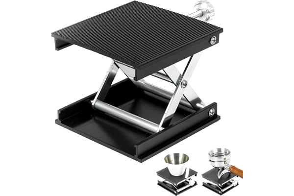 NEOUZA Espresso stänkskydd för bottenlös filterhållare, 2-9 cm justerbart kaffeglas stativ, precisionsbarista-verktyg för ren espressoextraktion, aluminiumlegering