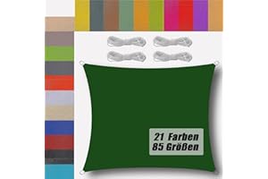 UFAMILUK sonnensegel wasserdicht rechteckig 1.5x2m sonnensegel Balkon Regenschutz 95% UV Schutz Windschutz Überdachung Plane für Garten Terrasse Outdoor Camping Patio Schwimmbad Dunkelgrün