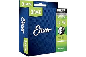 Elixir Strings 16552 Nickel Plated Steel Electric Guitar Strings with Optiweb Coating, Set of 3 Pieces