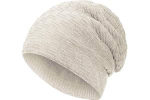 Compagno warm gefütterte Wintermütze Beanie Strickmütze Hat Herren Damen Mütze Haube Einheitsgröße