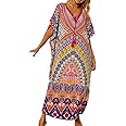 Bsubseach Women Beachwear Turkish Kaftans Long Swimsuit Cover up Caftan Beach Dress