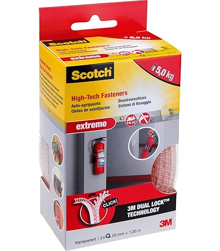 3M Dual Lock SJ3560 25mm x 1,9 m Clear 1 Pack Hersluitbare Bevestigingstape Montage Tape in elkaar grijpende paddestoel vormige sterke zelfklevende haak lock kleverige tape voor binnen en buiten