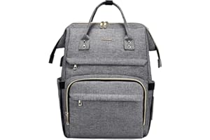 LOVEVOOK Laptop Backpack Women, Large Work Womens Backpacks, 17 Inch Rucksack Bag for Travel Business Uni, Lightweight Ladies Back Pack with USB Port & Anti-Theft Pocket, Grey