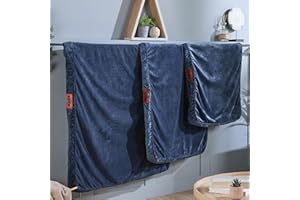 Slumberdown Large Dog Bed Zipped Removable & Washable Replacement/Spare Cover For Medium/Large/XL Pet Beds, Soft Touch Microfleece Velour Cover with Anti Slip Bottom, Navy (L 70cm x W 100cm)