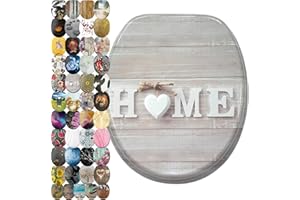 Sanilo WC Sitz mit Absenkautomatik, viele neue Toilettendeckel zur Auswahl, hochwertige Oberfläche, einfache Montage, stabile Scharniere (Home)