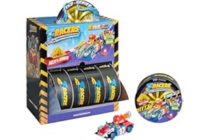 T-RACERS serie 2 – Colección completa de coche de carreras y piloto sorpresa coleccionable, 8 Coches de carreras desmontables por partes y con piezas intercambiables