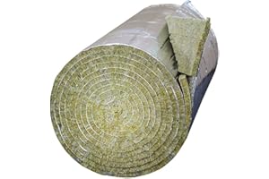 WITHOUT BRAND / GENERIC MATERASSINO LANA DI ROCCIA COIBENDAZIONE - CANNE FUMARIE - 1 Mt. SPESSORE 25 mm, Giallo