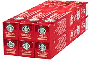 ‎STARBUCKS STARBUCKS Toffee Nut Flavoured Coffee by Nespresso, Helle Röstung, Kaffeekapseln 6 x 10 (60 Kapseln)