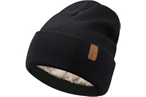 Bequemer Laden Mujer Invierno Termico Satén Forrado Gorro Tejer Slouchy Forro Seda Gorros de Esqui para Mujeres Hombres