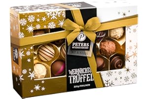 ‎PETERS MIT GENUSS VERFÜHRT Peters Mit Genuss verführt | Weihnachtstrüffel | Mit Alkohol | Gemischte Trüffel | Köstliche Pralinés | Weihnachten | Geschenkidee | Geschenk | Made in Germany | 325g