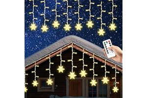 AUAUY Kurtyna świetlna z płatkami śniegu, USB, oświetlenie bożonarodzeniowe, 8 trybów świecenia, kurtyna świetlna, 4 m, 96 diod LED, nastrojowe światło, IP44, łańcuch świetlny do użytku wewnątrz i na