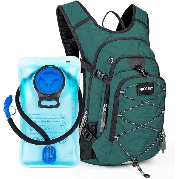INOXTO Trinkrucksack 18 L Mit 2 L Wasserblase – Für Wandern, Radfahren, Laufen, Schwarz/grau