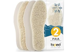 biped 2 paia di solette in lana d'agnello - Solette extra spesse in vera lana d'agnello - Solette riscaldanti per uomo e donna z1015