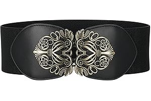 BlackButterfly 3 Pouces de Large Élastique Boucle Vintage Ceintur