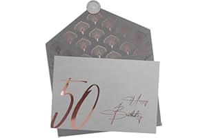 Joli Coon Biglietto auguri 50 anni - Happy Birthday 50 biglietto anni - con busta e sigillo di cera