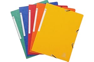 Exacompta 55410E - Pack de 10 carpetas con goma, multicolor