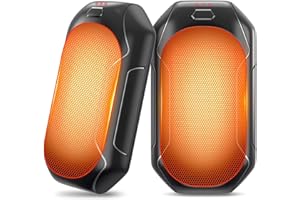 GIZMIFY Handwärmer, 2-in-1 wiederaufladbarer Elektrischer Handwärmer,2 Stück 5200mAh Tragbarer Taschenwärmer,3 Sekunden Heizung&10+ Stunden Lang Anhaltende Hitze für Outdoor-Sport Golf Camping Winter Geschenk