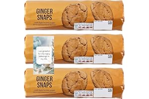 Hamper Bundle Ginger Snaps, Traditional Biscuits with Light Brown Sugar for a Caramelised Flavour 250g (3 Pack) – Gift By Oerich