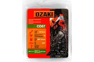 GREENSTAR OZAKI - Chaîne Tronçonneuse .325" - Jauge 1,6 mm (0,63") - Profil de Gouge Semi-Carré - 74 Entraîneurs