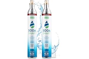 SodaSmart Premium CO2 Zylinder für Quooker Wassersprudler | Gefüllt mit 425g Kohlensäure +25g extra für mehr als 60l | Kohlendioxid-Zylinder als Reservepack