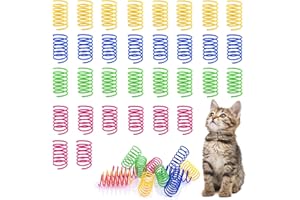 YGACHE Muelle Gato Juguete 32 Piezas Juego De Juguetes De Resorte Para Gatos Juguete Interactivo Para Gatitos Muelles En Espiral De PláStico Juguetes Para Gatos Para El Boxeo De Gatitos Mordiscos Caza