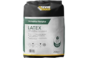 Everbuild 710 Febflor Flexiplus Latex Self-Levelling Compound – Added Latex Powder – Cement-Based – Internal Use – Fast Setting – Grey – 20kg Bag