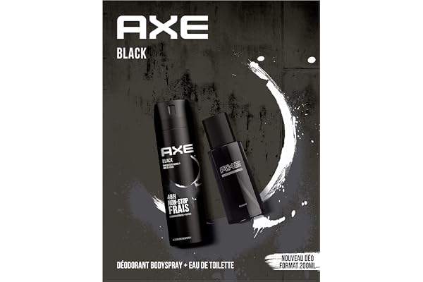 AXE Coffret 2 Produits Homme Eau de Toilette & Déodorant Black, Idée Cadeau Homme Original