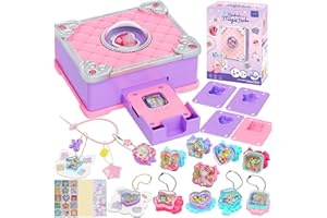 TESOK 71 PCS DIY Jewel Rings Stickers, Magical Kits for Little Girls, Handmade DIY Crafting Rings Bracelet Pendent Keychain, DIY Crafts for Kids, Birthday Gifts Toys for Age 3 4 5 6+ Year Old