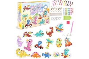 Victse DIY 5D Diamante Pintura Kit, Kits de Pintura de Diamantes para Niños, DIY Pegatinas de Diamante, Pintura Diamantes Stickers, Mosaicos Dibujo de Diamantes Pegatinas para Niños (Dinosaurios)