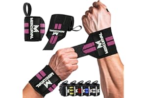 MERCURYAL Bande Poignet Musculation - Poignet Musculation - Protege Poignet Musculation - Sangle Poignet Musculation - Poignet de Forcé - Crossfit, Wrist Wraps pour Femmes et Hommes