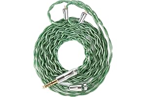 KEEPHIFI KBEAR Aegis Cavo IEM, 120 cm, cavo di aggiornamento HiFi per cuffie KZ EDX PRO/ZST, CCA CRA, C-CZ Melody/Coffee Bean, MOON-DROP Blessing (2 pin-0,78 mm, spina 4,4 mm)