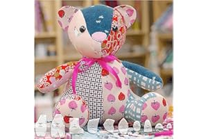 AZAZAZA Memory Bear Template Ruler, 12inch 10 PCS Acrylic Memory Bear Template Ruler Kit, DIY Sewing Quilting Memory Bear Patterns Christmas Gifts (12 Inch)