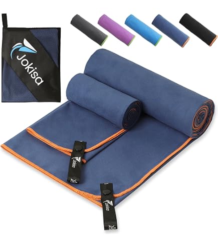 Lot De 3 Serviettes Microfibre - Grande 160x80 Cm + 2 Petites 80x40 Cm - Séchage Rapide, Antibactérien