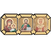 Ikone „Gottesmutter Von Kazan“ – 15x18 Cm, Holz, Mit Goldprägung, Orthodoxe Religiöse Kunst