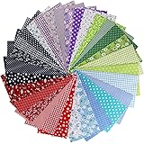 aufodara30pcs 25 x 25 cm Different Pattern Patchwork Cotton Fabric Squares DIY Handmade Sewing Quilting Scrapbooking Artcraft Material