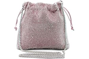MICHELLE MOON Handtasche Damen Klein Elegant mit Glitzer | Clutch Glitzer für Hochzeit, Party und besondere Anlässe | Handtasche Damen mit abnehmbarer Schulterkette