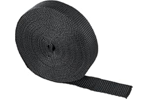 Sangle Noire - Largeur 25mm, Longueur 10m - pour Couverture de Piscine Cov'Top ou Bâche à Barres - POOLCO