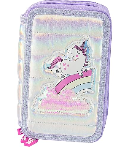 Astuccio Scuola 2 Scomparti Con Cancelleria Inclusa - 24x19.5x5.5 Cm, Stampa Monster Truck, Giallo/Blu - Foto 5