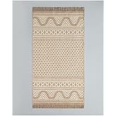English Home Welle Dokuma Kilim 80x150 cm A&ccedil;ık Krem - Kahve